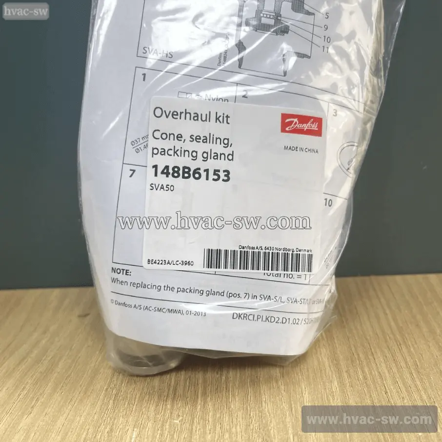 Danfoss 148B6153 Overhaul Kit SVA50 Valve Cone Sealing Stuffing Box -picture-4