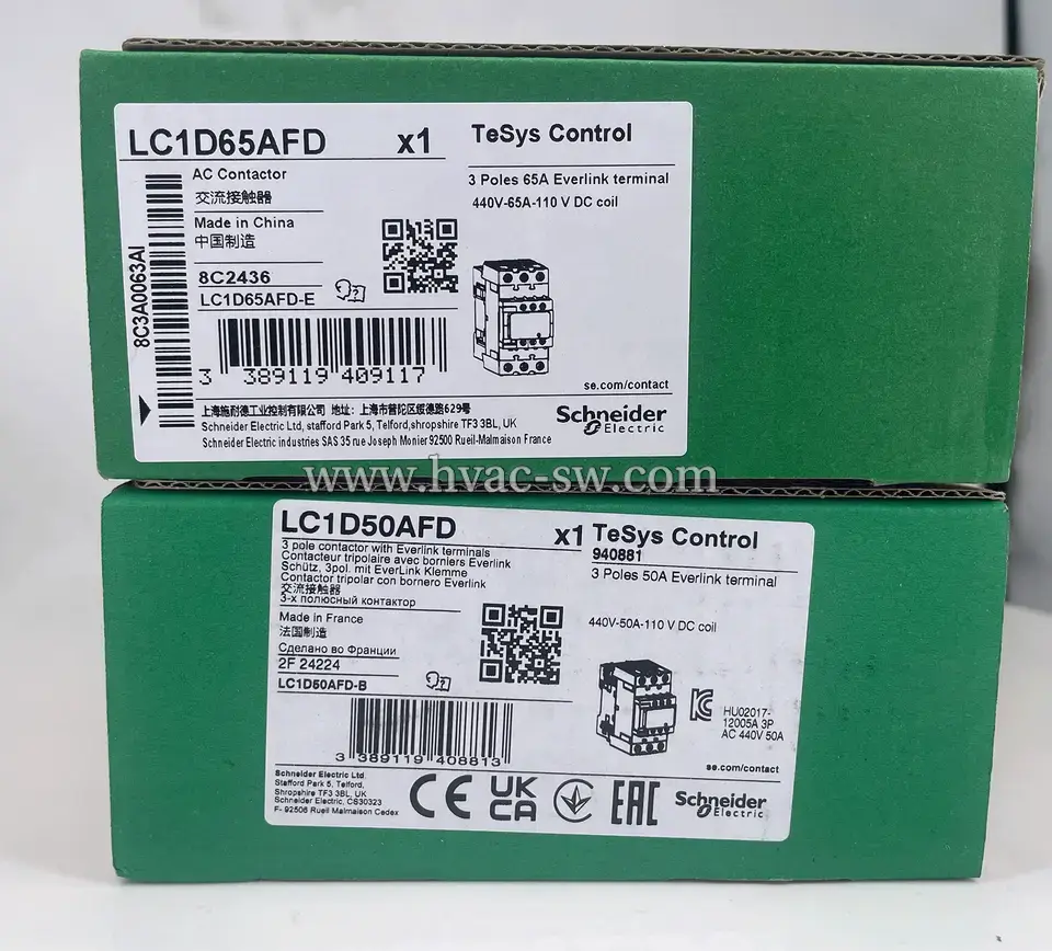 Schneider LC1D65AFD &amp; LC1D50AFD - Electric LC1D Series AC/DC Contactor -picture-main