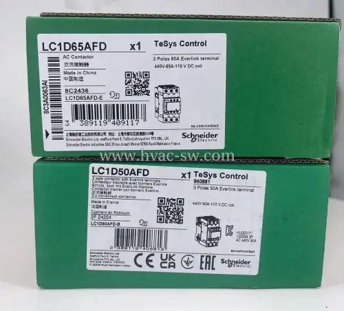 Schneider LC1D65AFD &amp; LC1D50AFD - Electric LC1D Series AC/DC Contactor