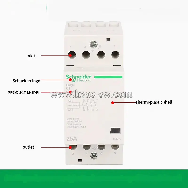 Schneider Electric EA9 Contactor 1P 2P 3P 4P 25A 40A Rail Type Standard -picture-2
