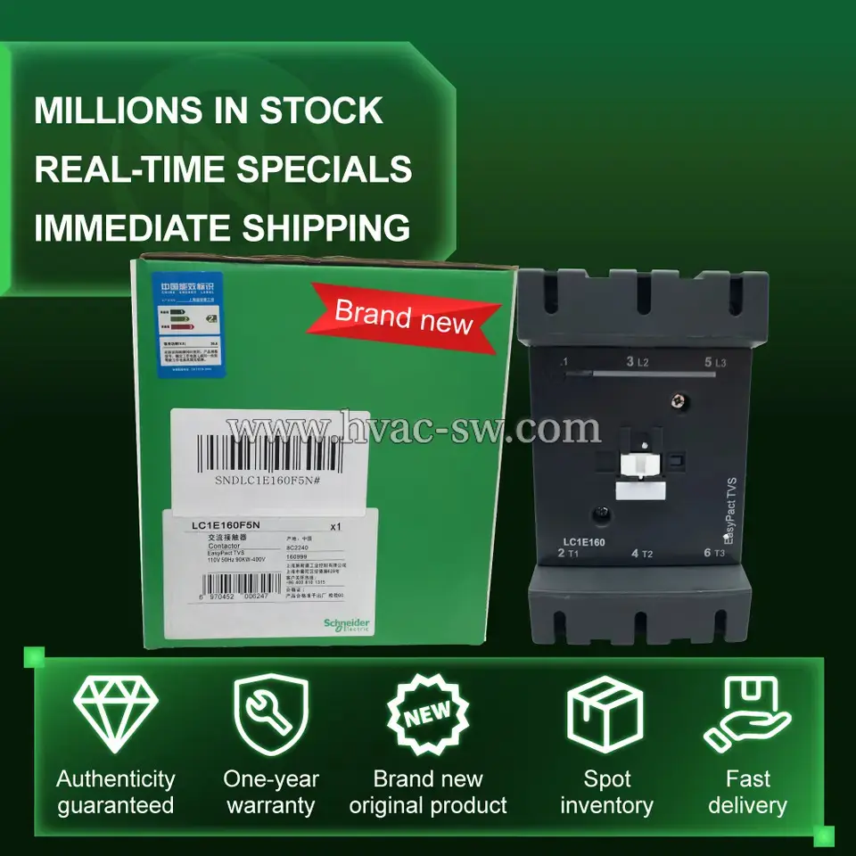 Schneider LC1E160F5N 3 Pole Industrial AC Contactor -picture-1