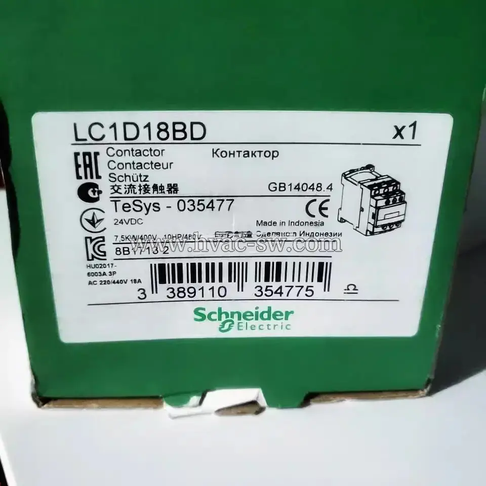 Schneider Electric LC1D18BD 3-Pole 24V DC AC Contactor -picture-main