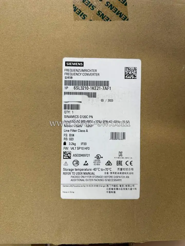 SIEMENS 6SL3210-1KE22-6AF1 SINAMICS G120C 11kW VFD Drive -picture-main