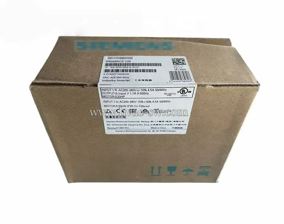 SIEMENS 6SL3210-5BB12-5UV1 SINAMICS V20 VFD Drive -picture-3