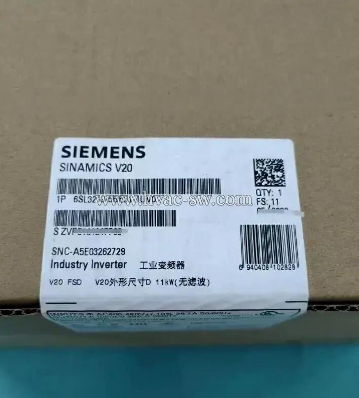 Siemens 6SL32105BE311UV0 VFD for fan control