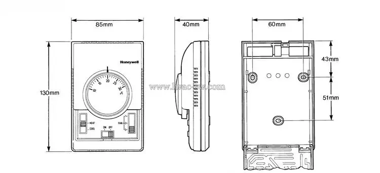 Honeywell T6375B1153 4-Pipe Fan-Coil Thermostat -picture-6