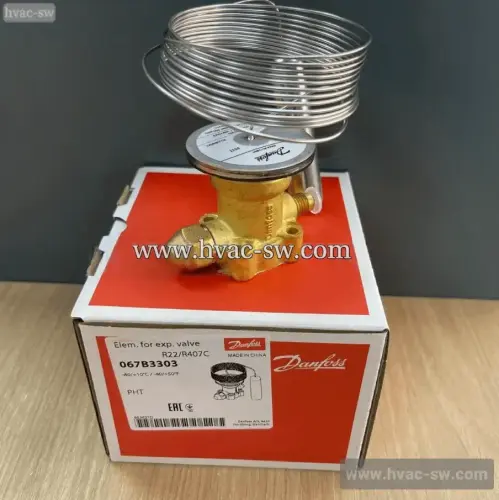 Danfoss 067B3303 expansion valve power element with box