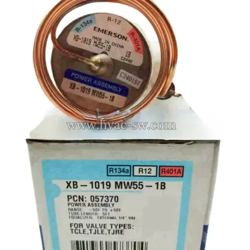 Emerson XB-1019 MW55-1B 057370 Power Assembly, 5FT Capillary, 1/4" SAE External Equalized for TCLE/TJLE/TJRE TXV
