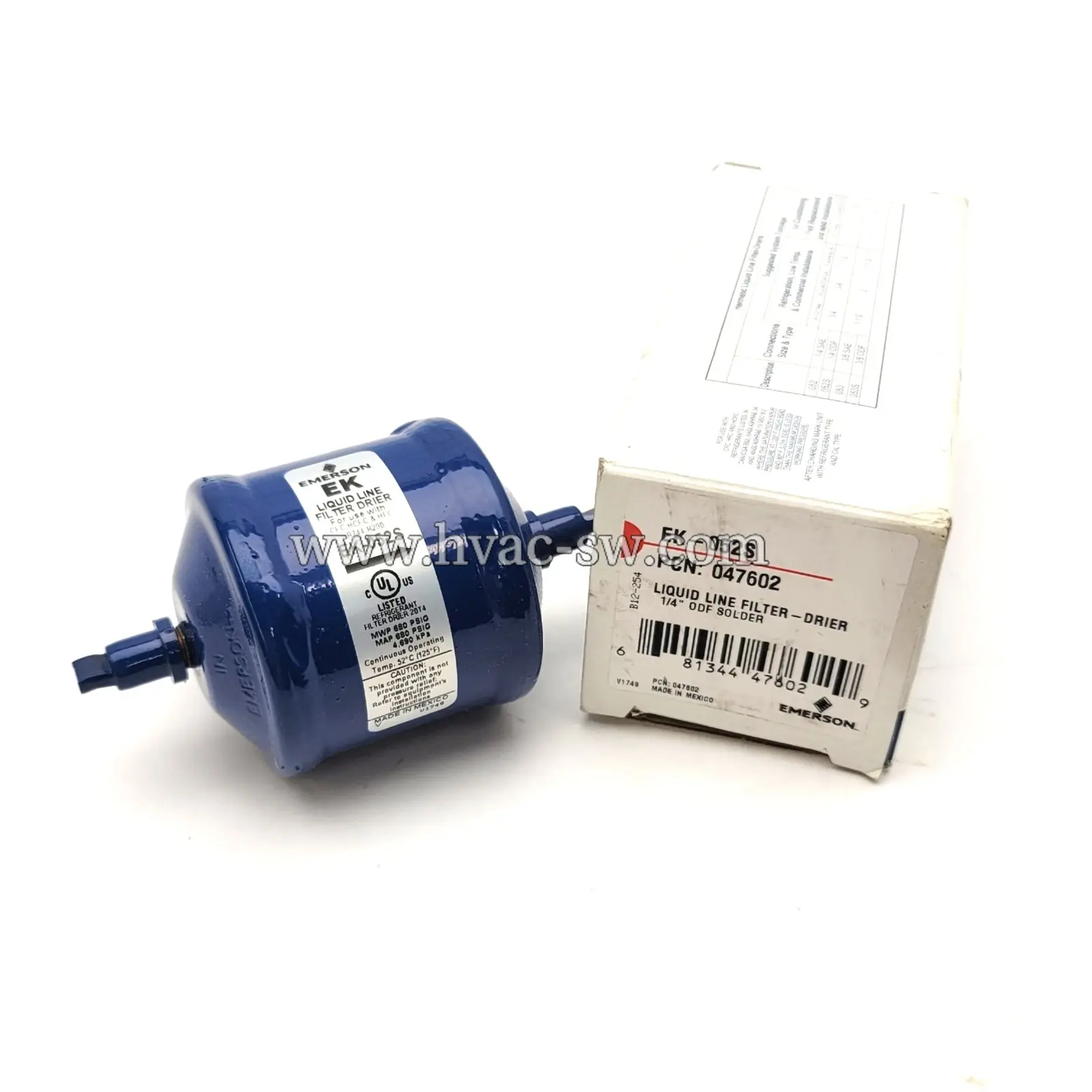 Emerson EK-052S 047602 filter with 1/4 inch weld connection