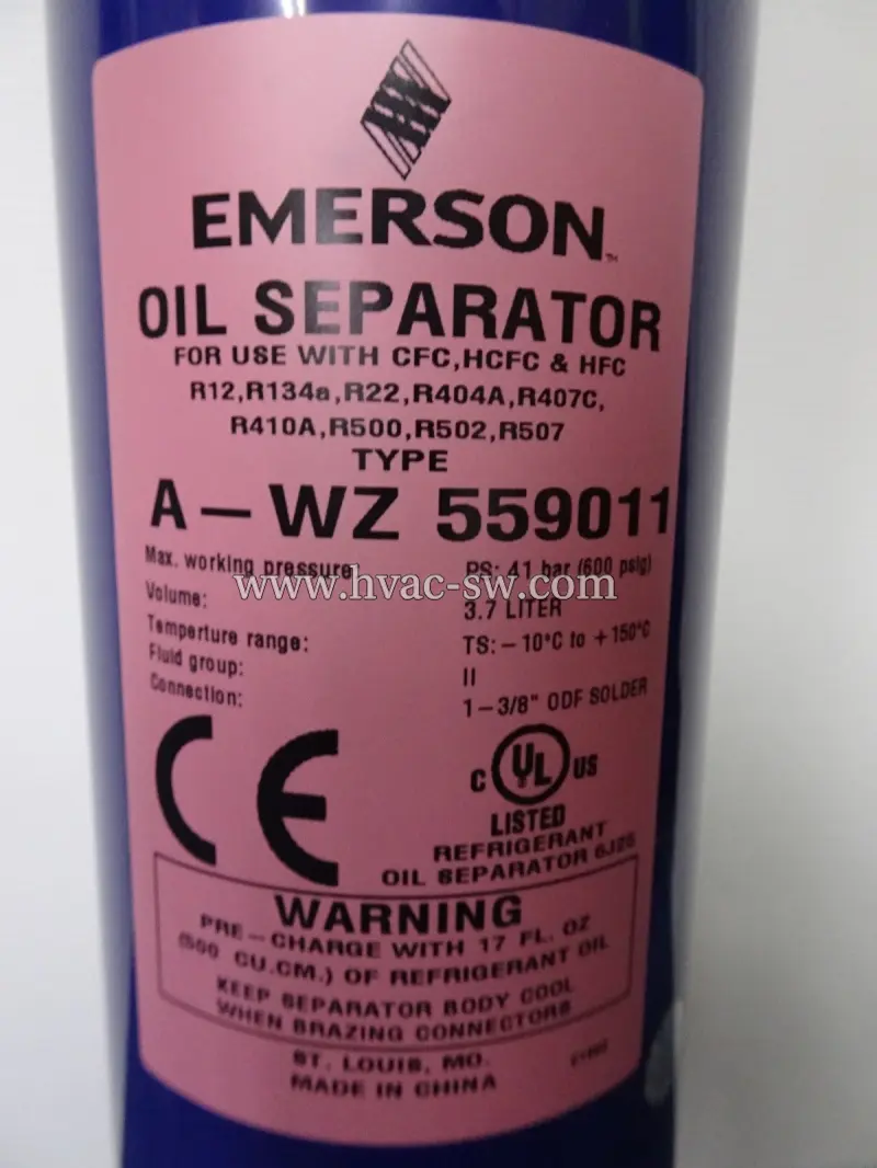 Emerson A-WZ559011 Oil Separator Compact Design
