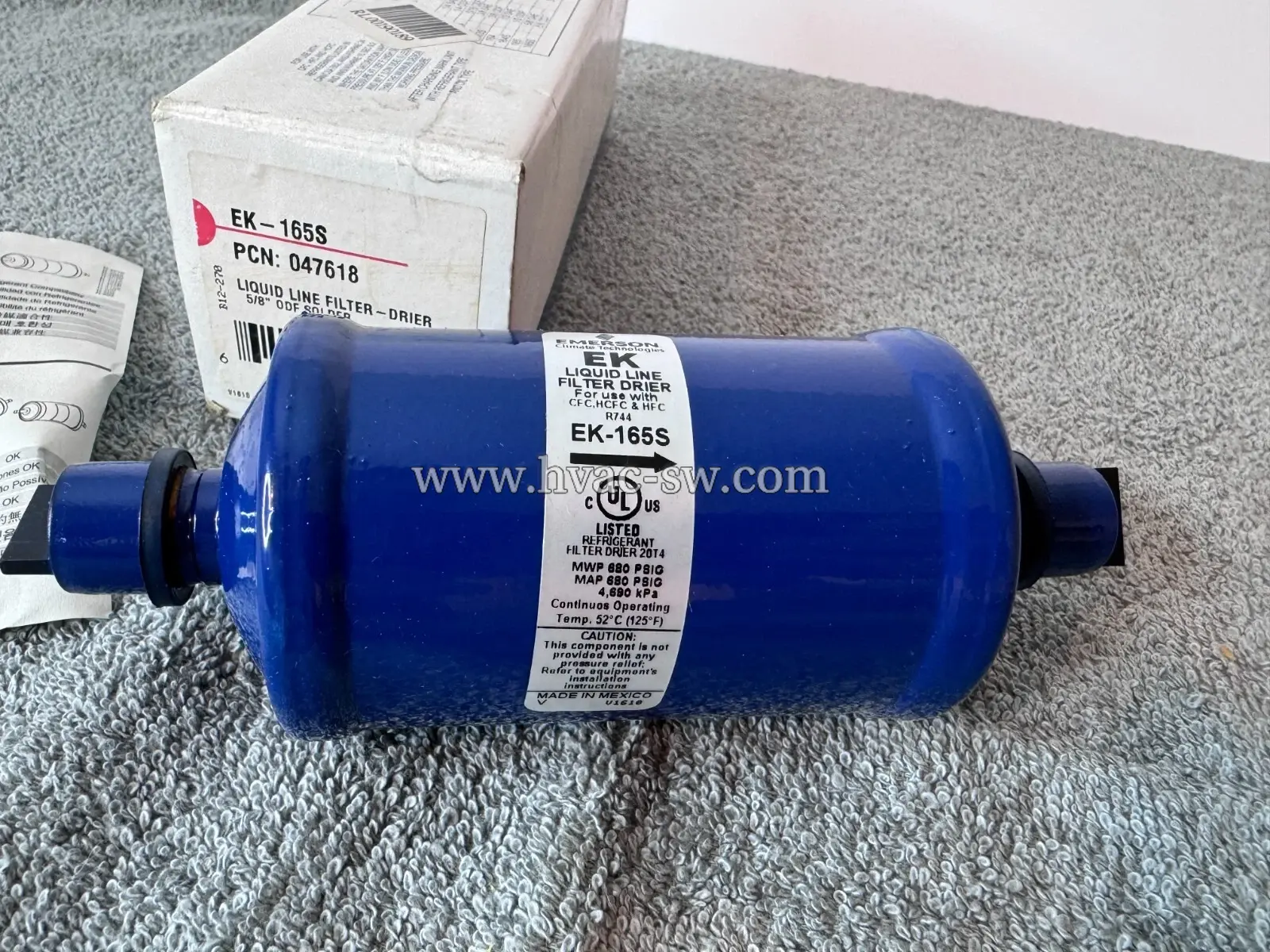 Emerson EK-165S 047618 drier filter for HVAC systems