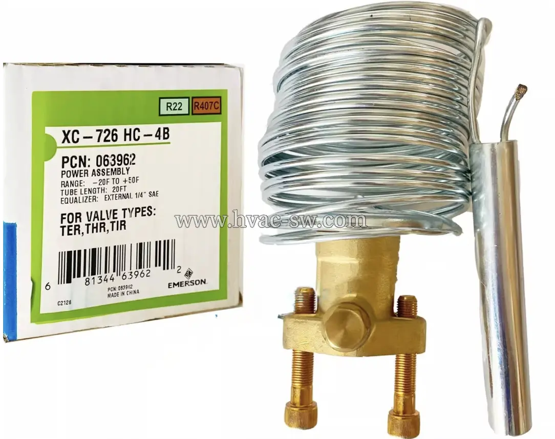 Emerson 063962 XC-726HC-4B Power Element, 4m Capillary, R22/R407C, for T/ZZ Series TXV -picture-main