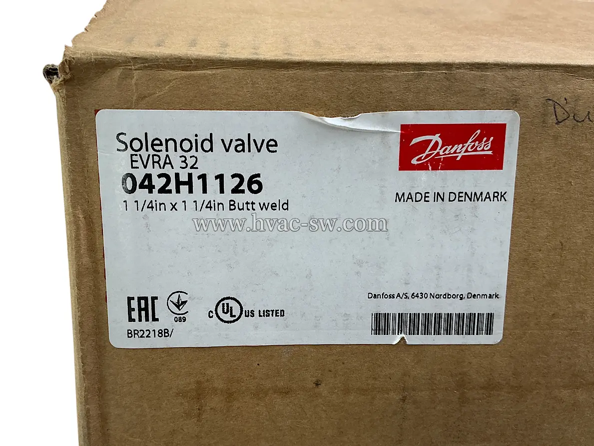 Danfoss EVRA 32 042H1126 Refrigerant Solenoid Valve 42.0 bar, UL Listed, Made in Denmark -picture-main