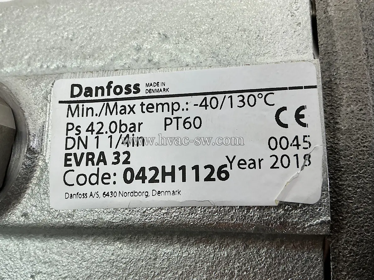 Danfoss EVRA 32 042H1126 Refrigerant Solenoid Valve 42.0 bar, UL Listed, Made in Denmark -picture-1